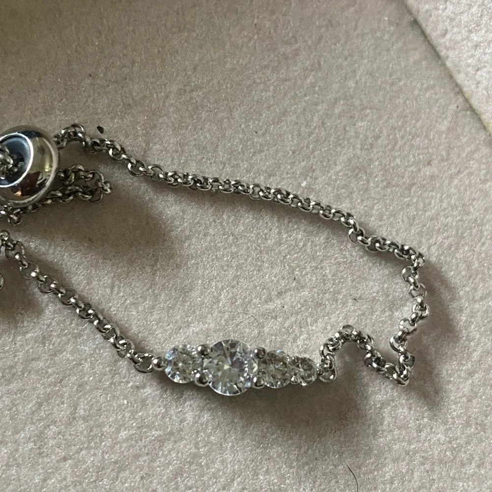 Nordstrom silver cubic zirconia slider bracelet